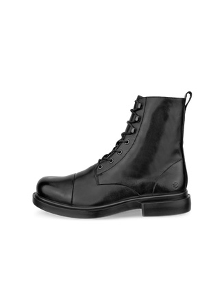 Men's ECCO® Metropole Seoul Leather Mid-Cut Boot - Black - Outside