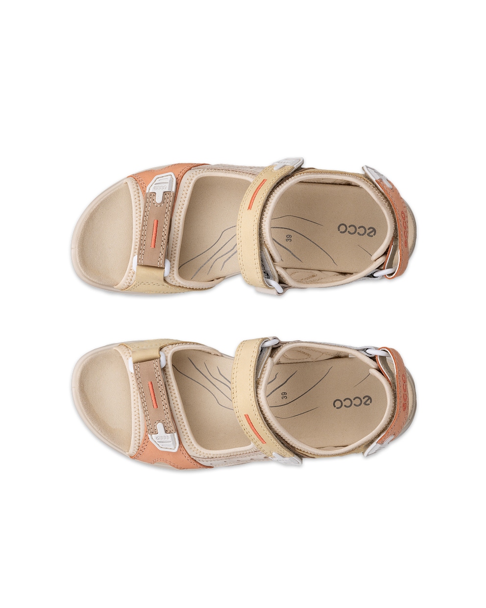 Sandalias de senderismo de nobuk ECCO® Offroad para mujer - Multicolor - Top left pair