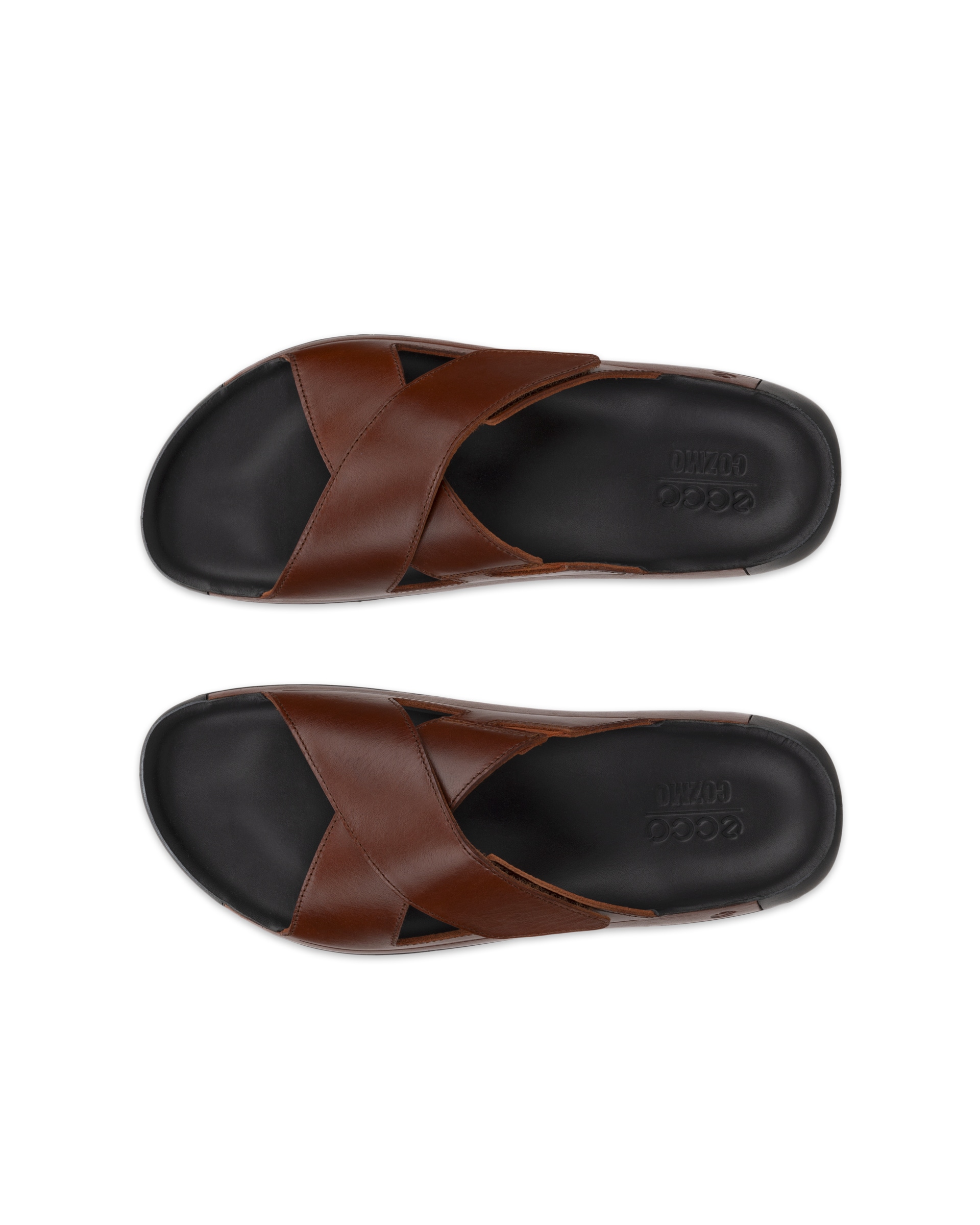 ECCO COZMO MEN'S SANDAL - Brown - Top left pair