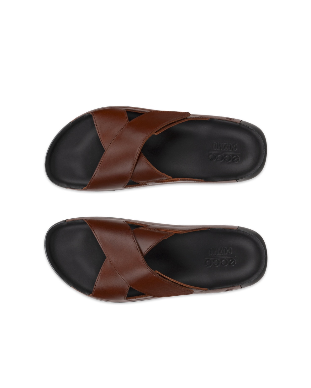 ECCO COZMO MEN'S SANDAL - Brown - Top left pair