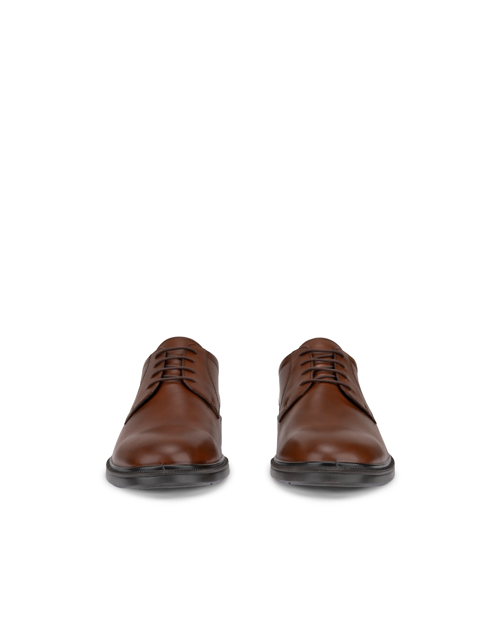 Men's ECCO® Maitland Leather Derby Shoe - Brown - Front pair