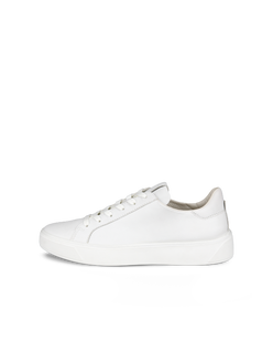 ECCO® Street Tray baskets en cuir pour femme - Blanc - Outside