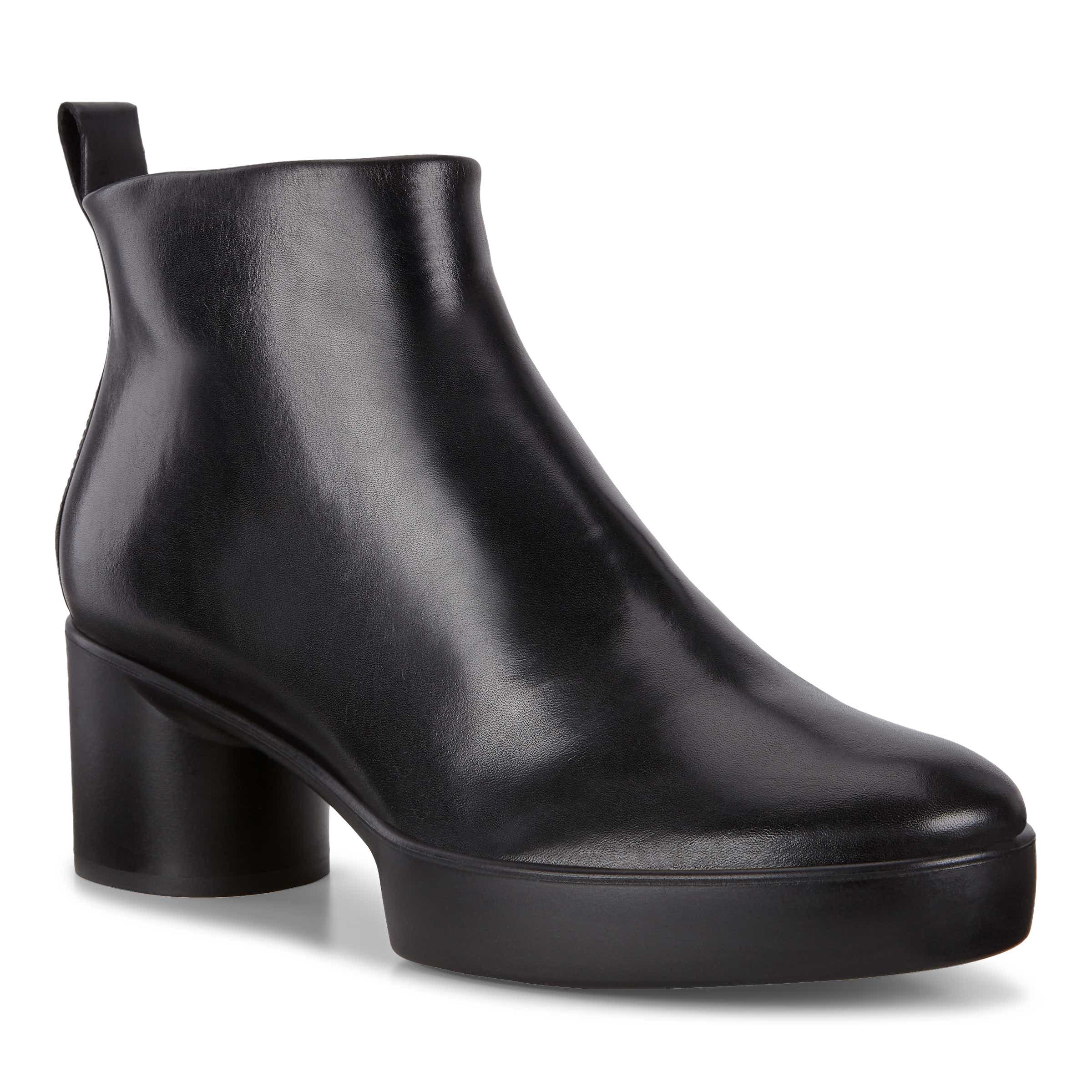 ECCO Shape Sculpted Motion 35 ウィメンズ レザーアンクルブーツ - 黒 - Main