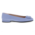 ECCO Women's Anine Squared Ballet Flats With Padded Ornament - Blue - Outside