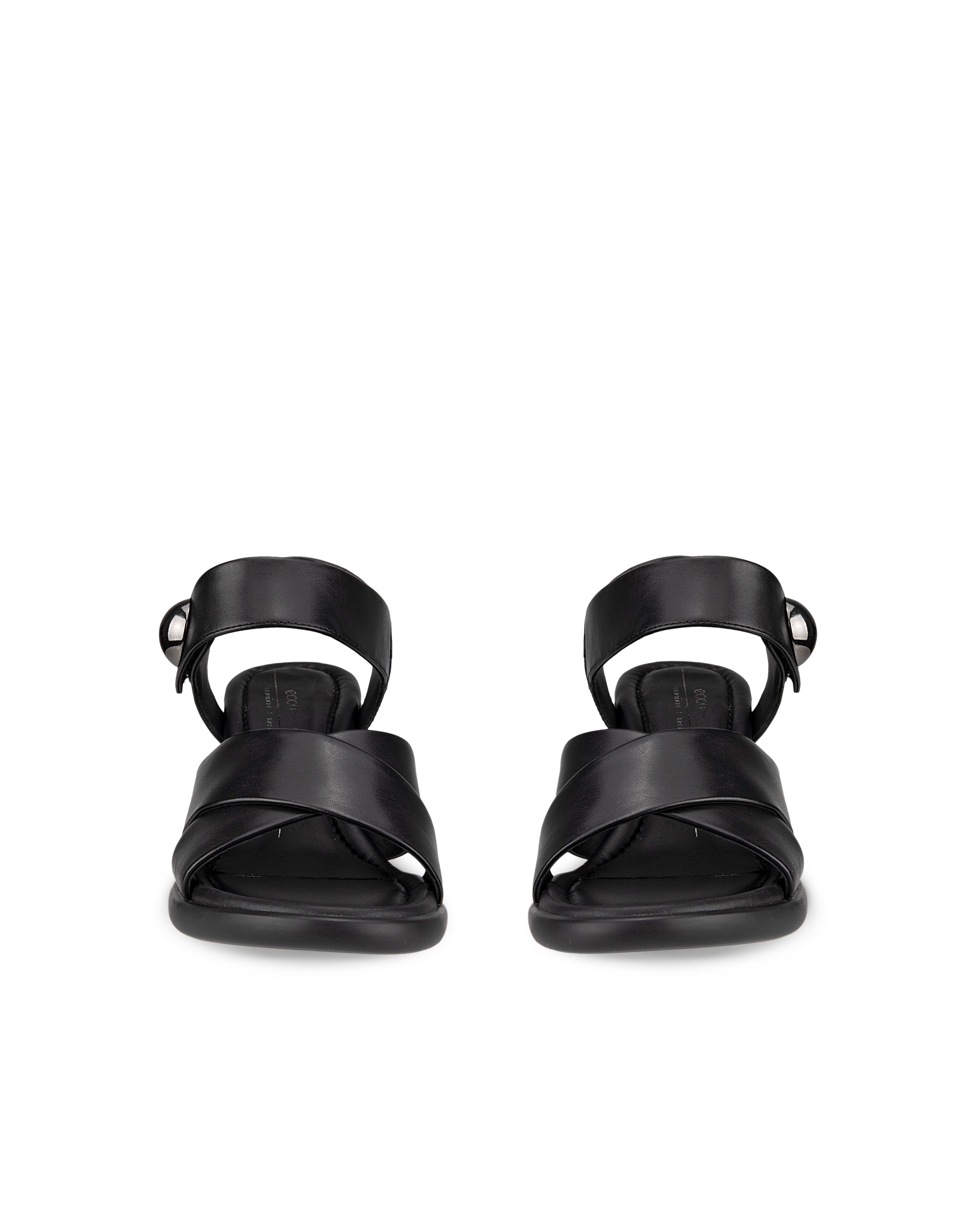 여성용 ECCO® Sculpted Sandal LX 55 가죽 힐 샌들 - Black - Front pair