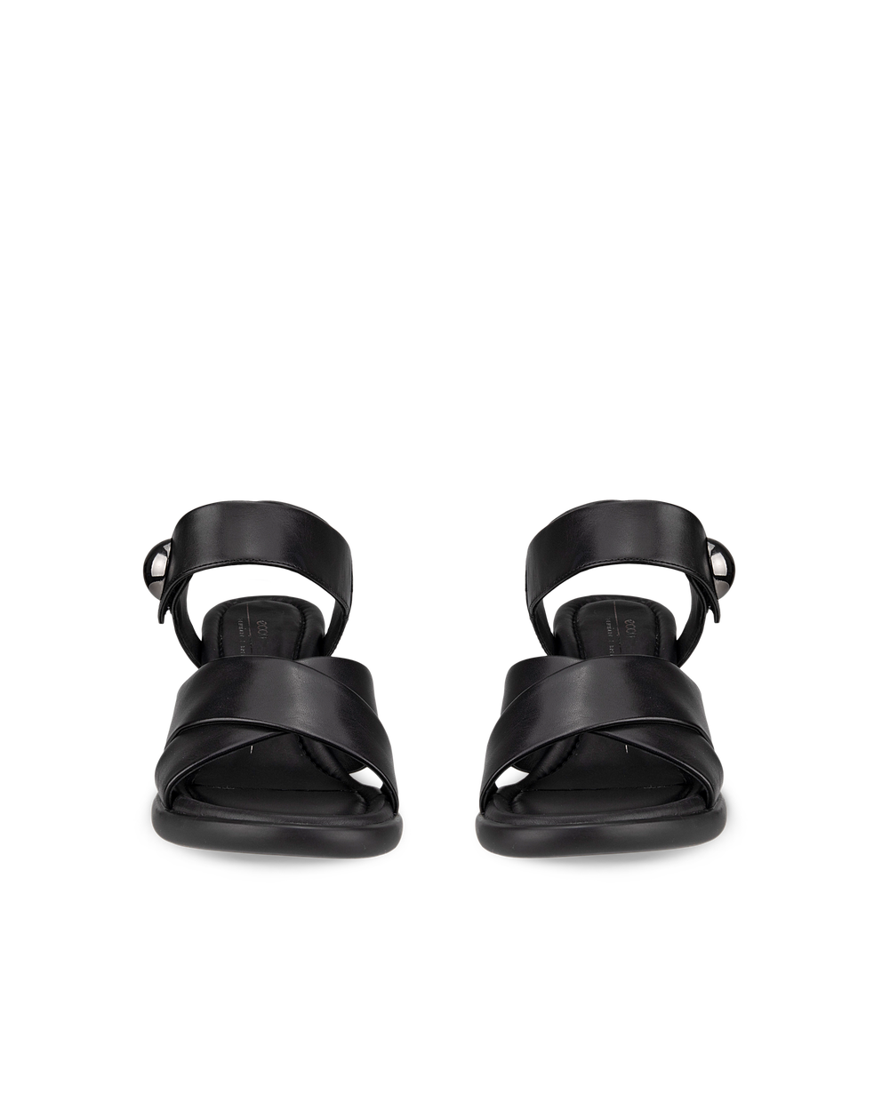 여성용 ECCO® Sculpted Sandal LX 55 가죽 힐 샌들 - Black - Front pair