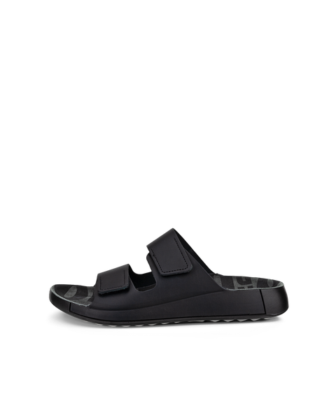 Men's ECCO® Cozmo Leather Two Strap Sandal | Black