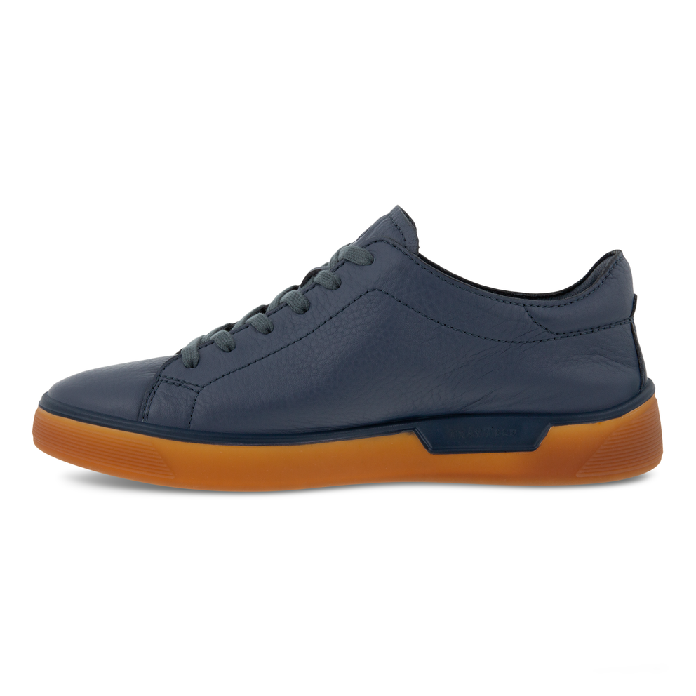 ECCO Men's Street Tray Sneaker - Blue - Inside