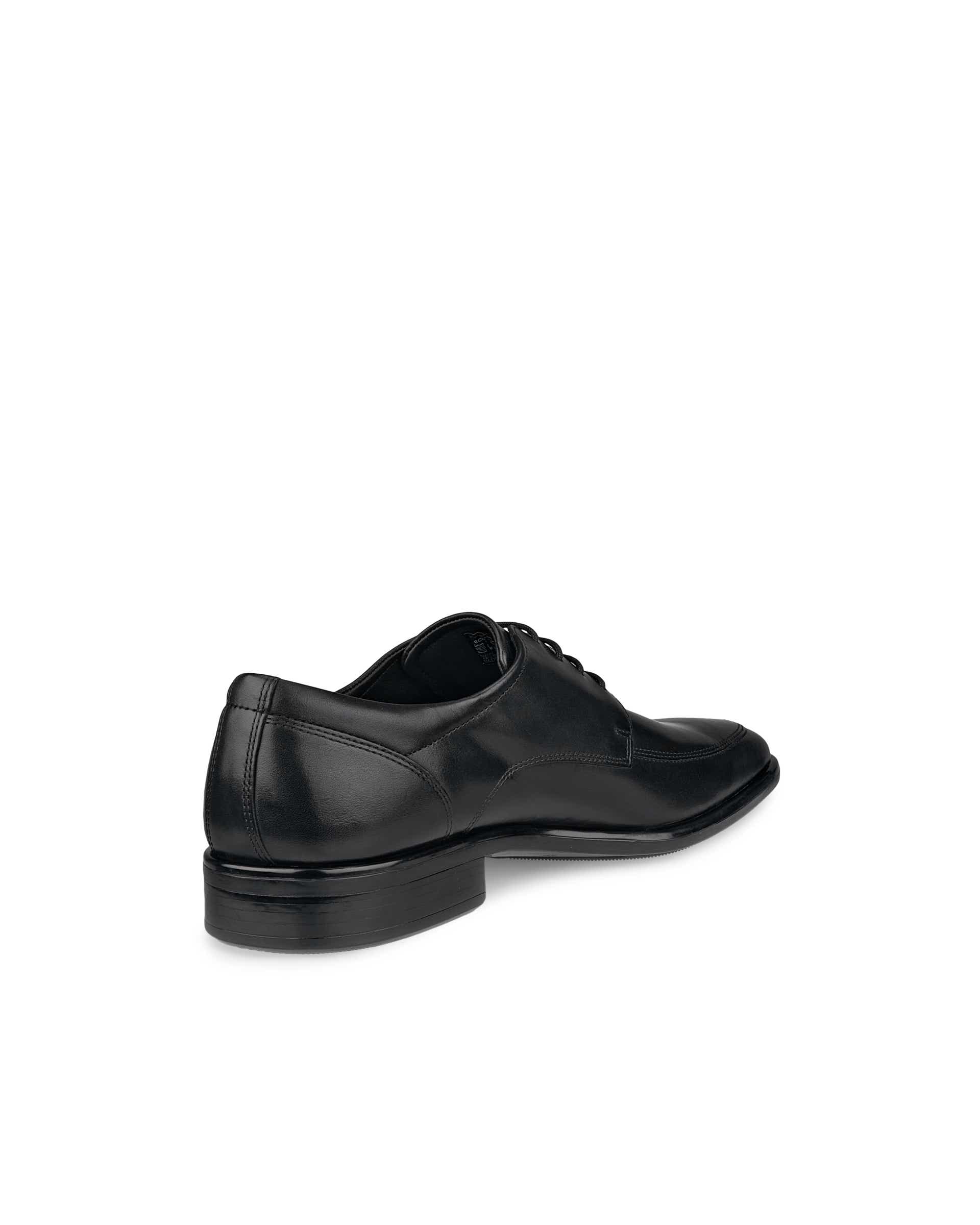 Men's ECCO® Citytray Leather Derby Shoe - Black - Back