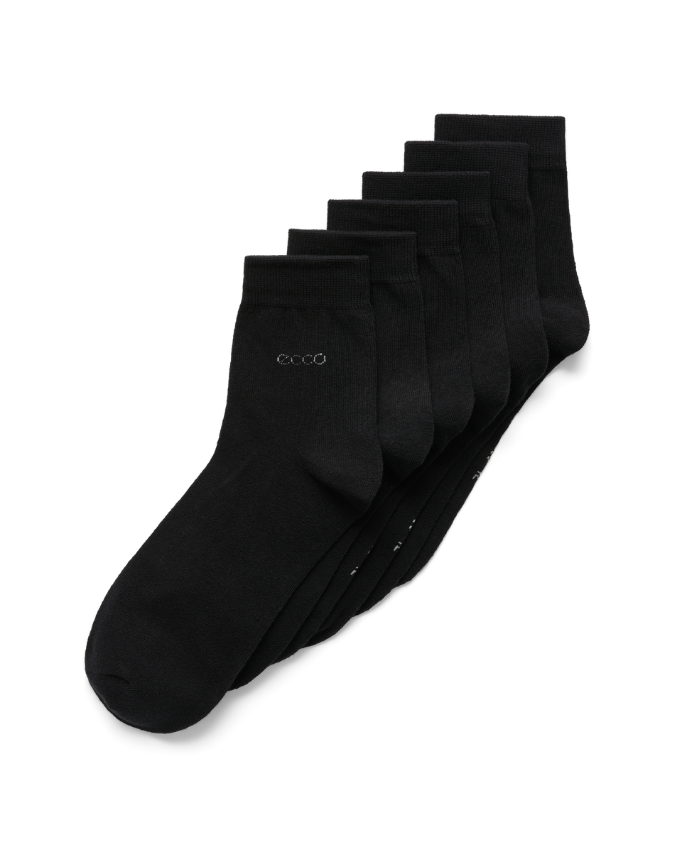 ECCO Classic Ankle-cut 3-pack Ankle Socks White - Black - Main