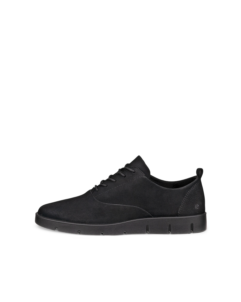 Women's ECCO® Bella Nubuck Lace-Up Shoe - Black - Outside