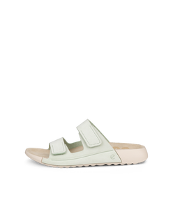 ECCO® Cozmo sandale en cuir deux brides pour femme - Vert - Outside