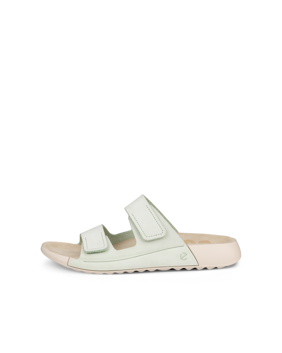 ECCO Women's Cozmo 2-strap Slide Sandals - Green - Outside