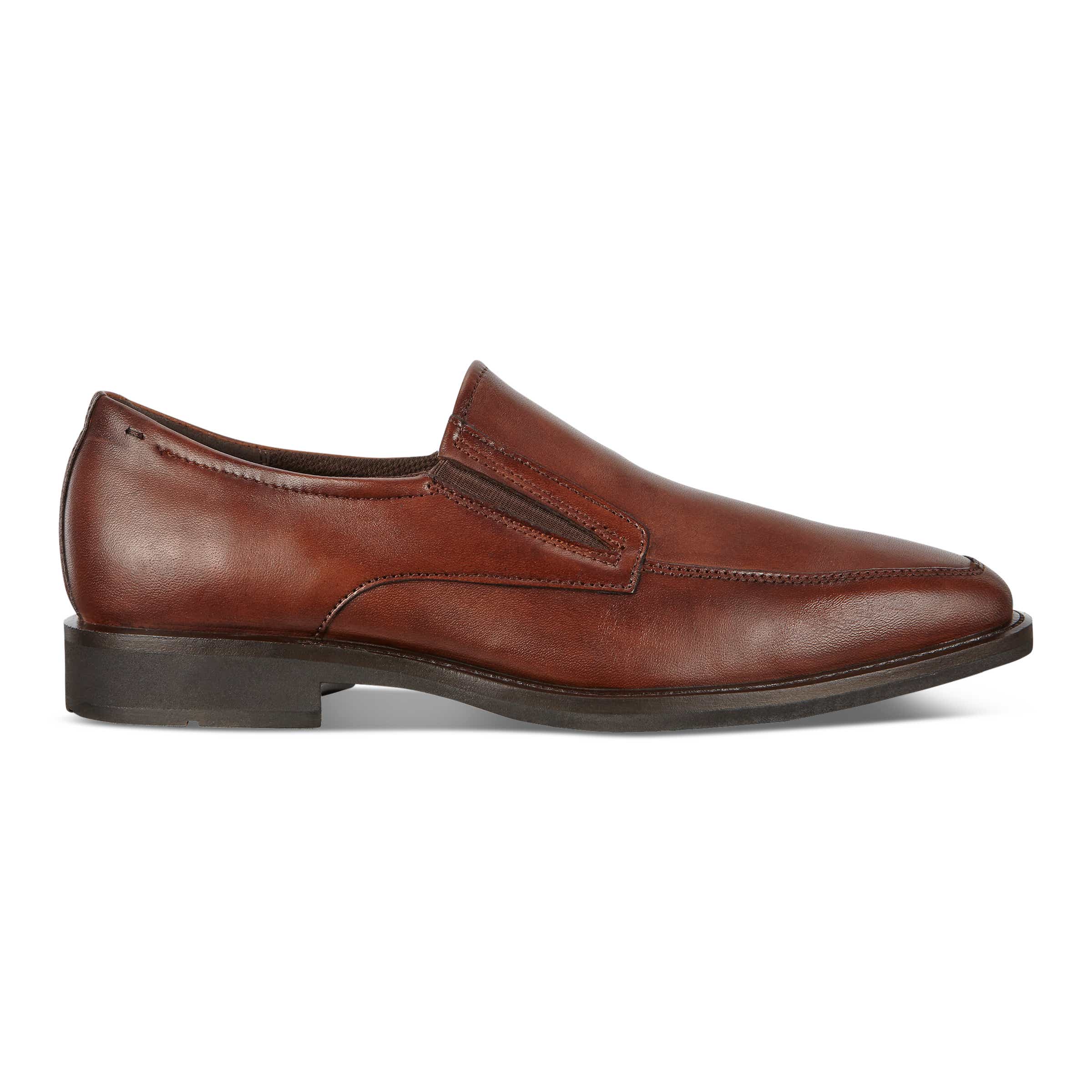 ECCO Calcan Slip On Men's Dress Shoes - Brown - Outside