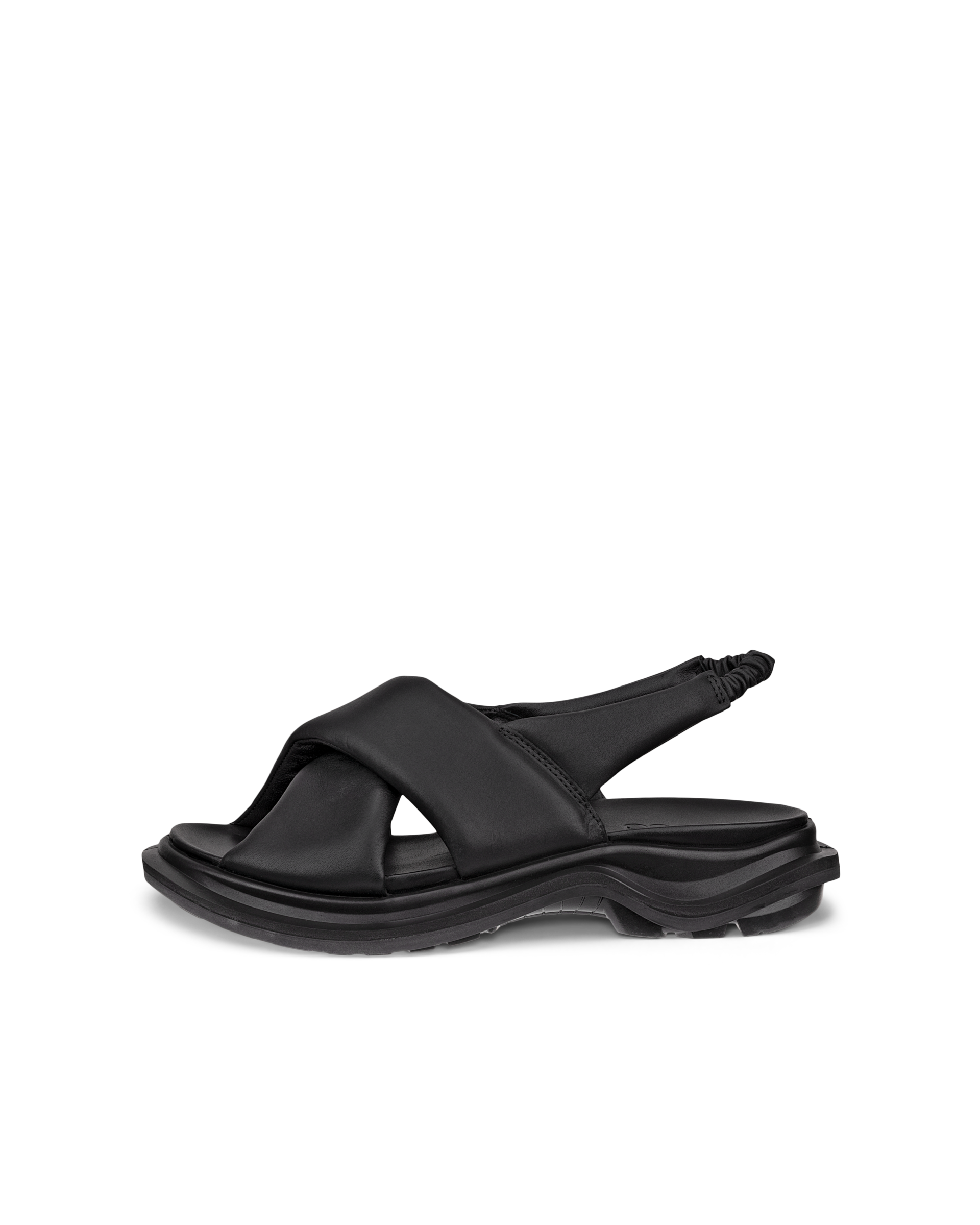 Women's ECCO® Offroad Leather Walking Sandal - Black - Outside