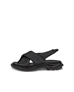 Women's ECCO® Offroad Leather Walking Sandal - Black - Outside