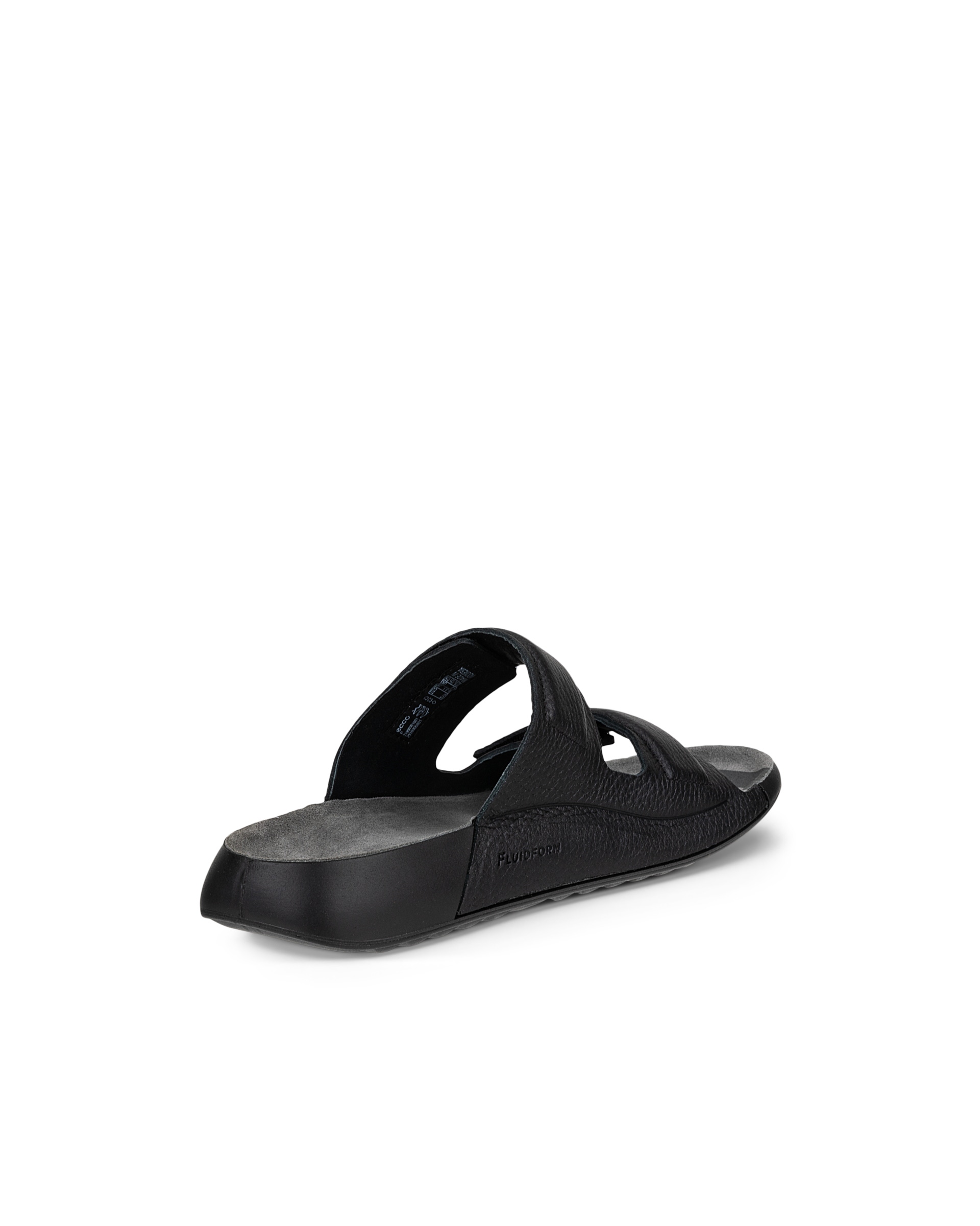 Women's ECCO® Cozmo 60 Leather Two Strap Sandal - Black - Back