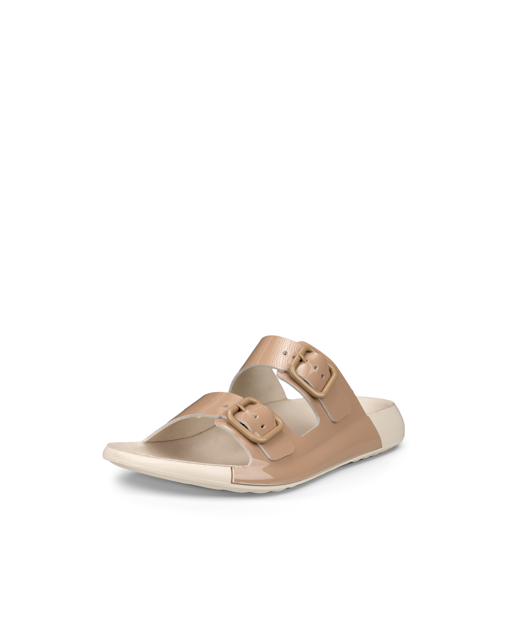 Women's ECCO® Cozmo Leather Two Strap Sandal - Beige - Main