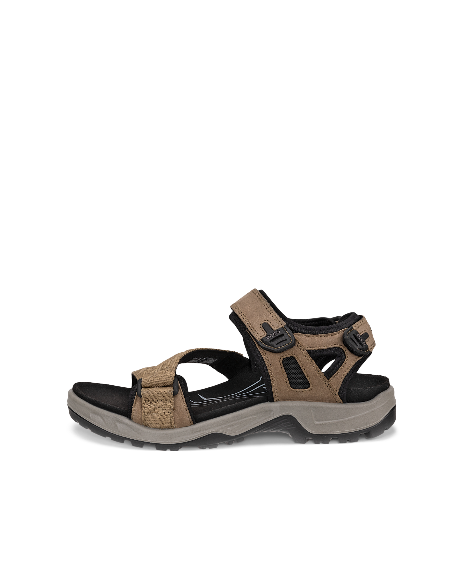 Men's ECCO® Offroad Nubuck Hiking Sandal - Brown - Outside