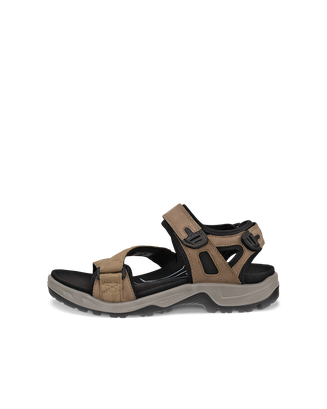 Men's ECCO® Offroad Nubuck Hiking Sandal - Brown - Outside