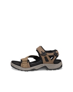 Men's ECCO® Offroad Nubuck Hiking Sandal - Brown - Outside