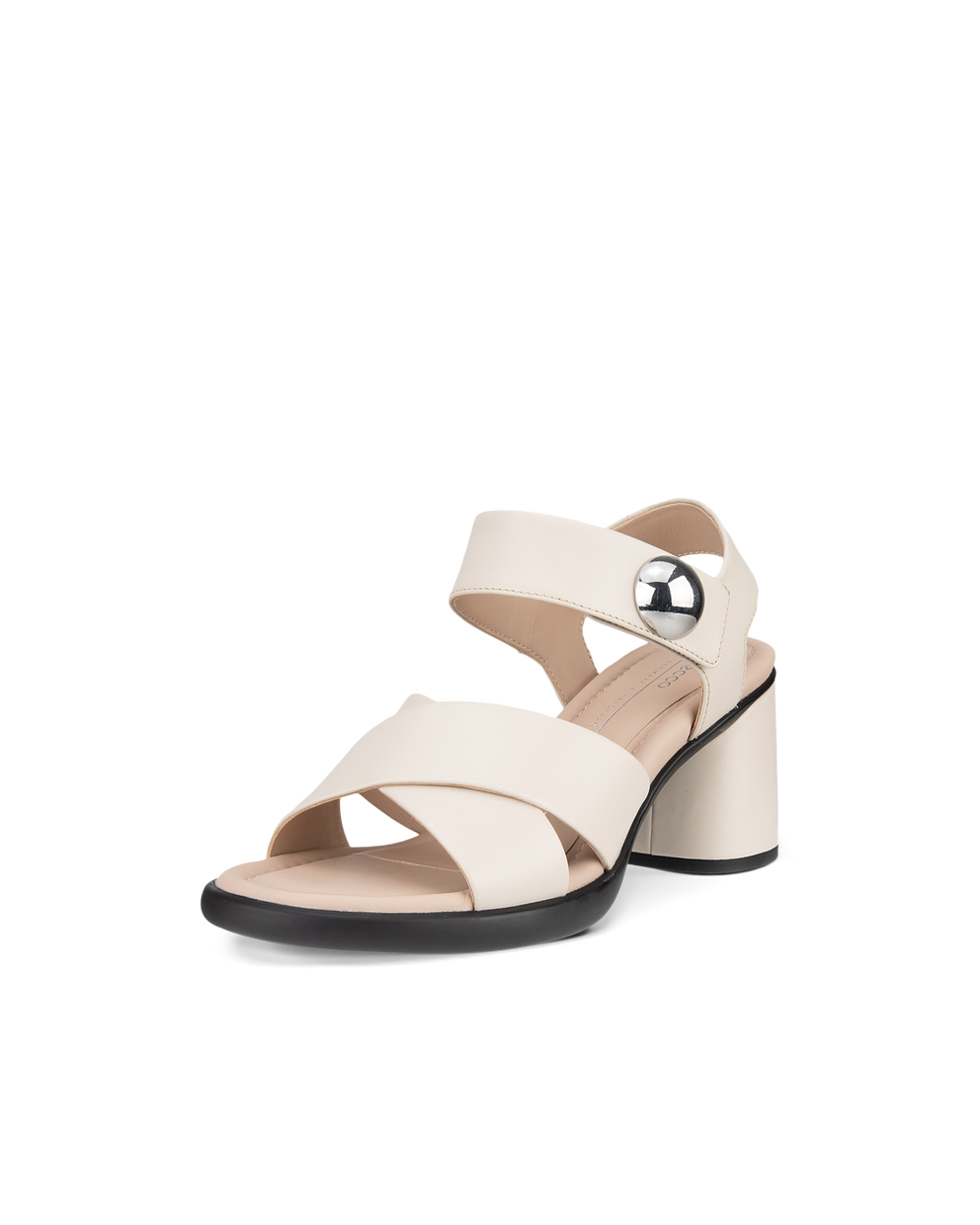 Women's ECCO® Sculpted Sandal LX 55 Leather Heeled Sandal - Beige - Main