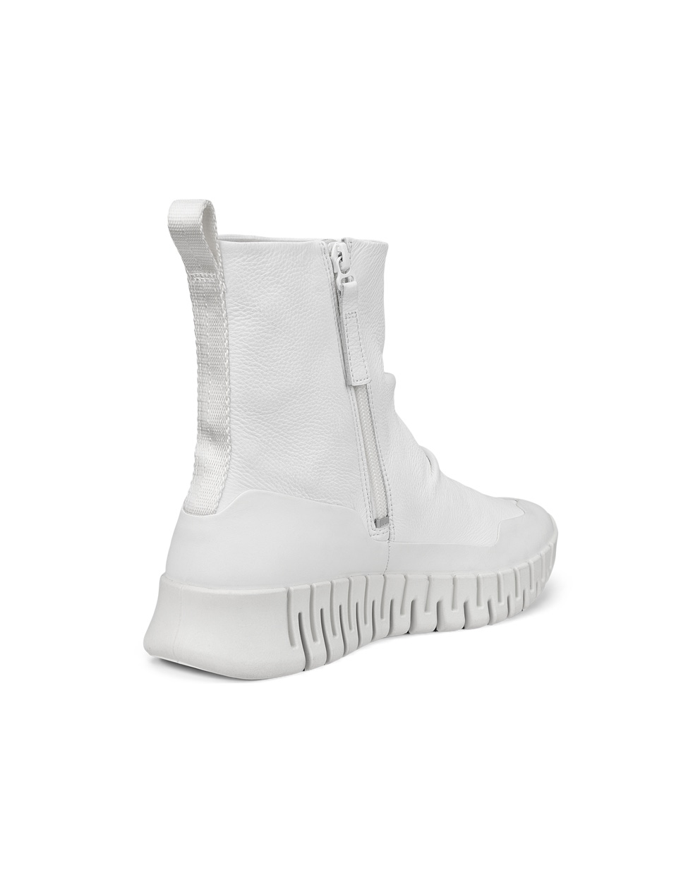 Women's ECCO® Gruuv Leather Bootie - White - Back