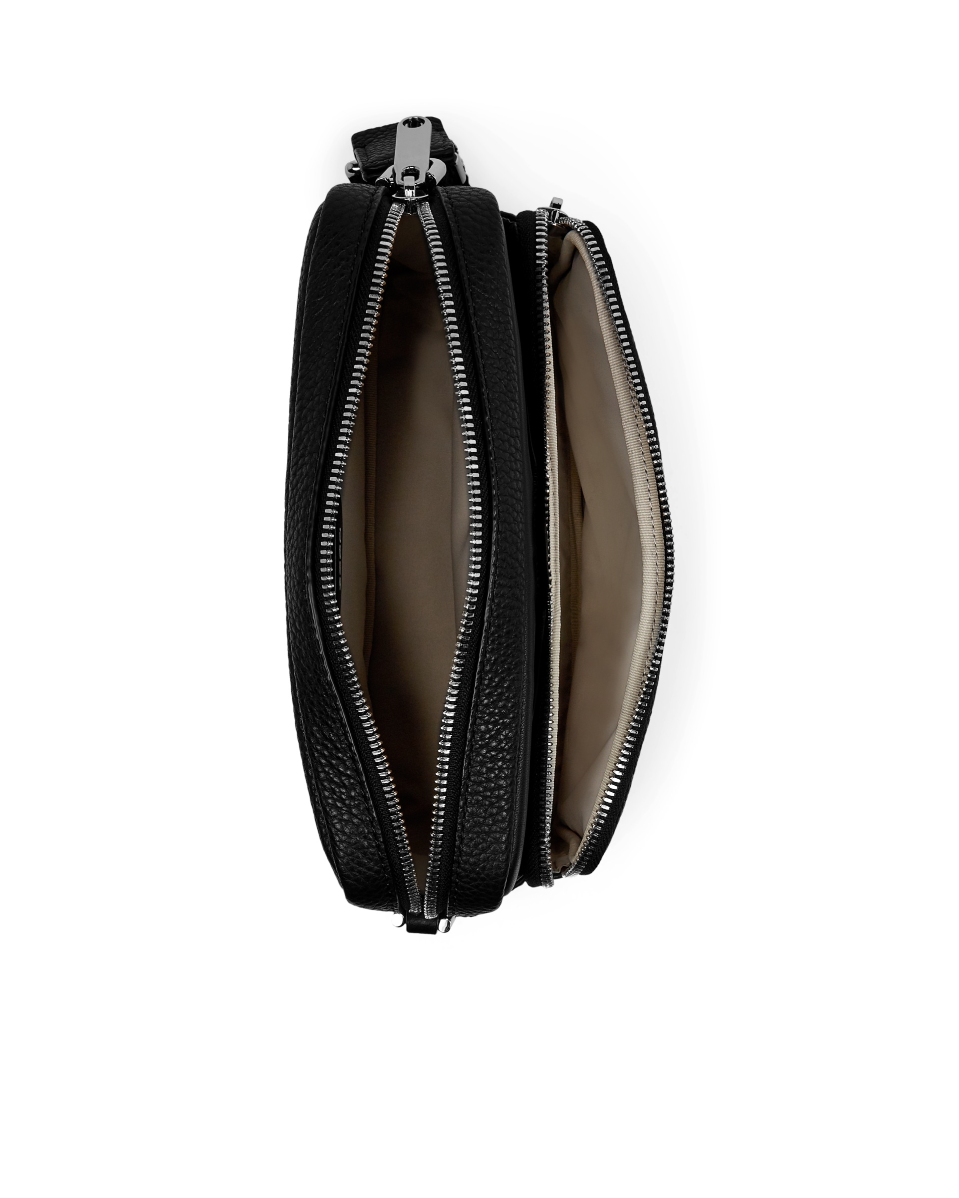ECCOยฎ Textureblock Leather Camera Bag - Black - Birdeye