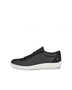 Zapatillas de piel ECCO® Soft Zero para hombre - Negro - Outside