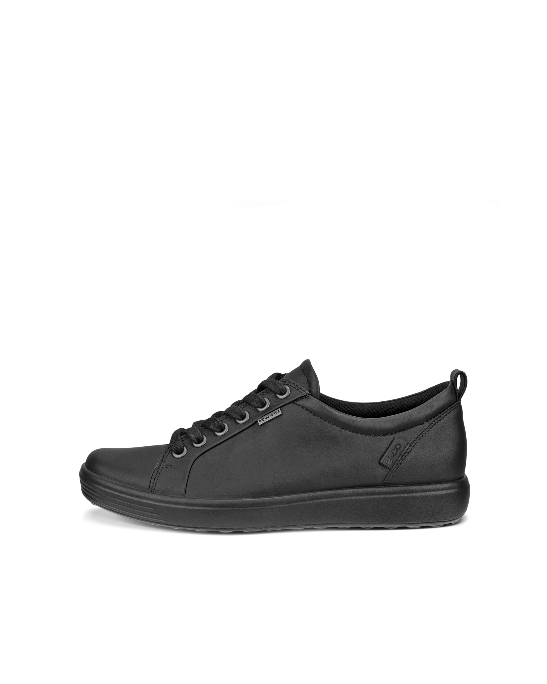 Women's ECCO® Soft 7 Leather Gore-Tex Sneaker - Black - Outside