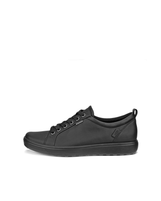 ECCO® Soft 7 baskets en cuir Gore-Tex pour femme - Noir - Outside