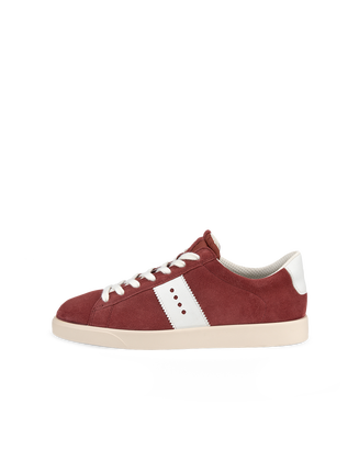 Women's ECCO® Street Lite Nubuck Sneaker - Red - Outside