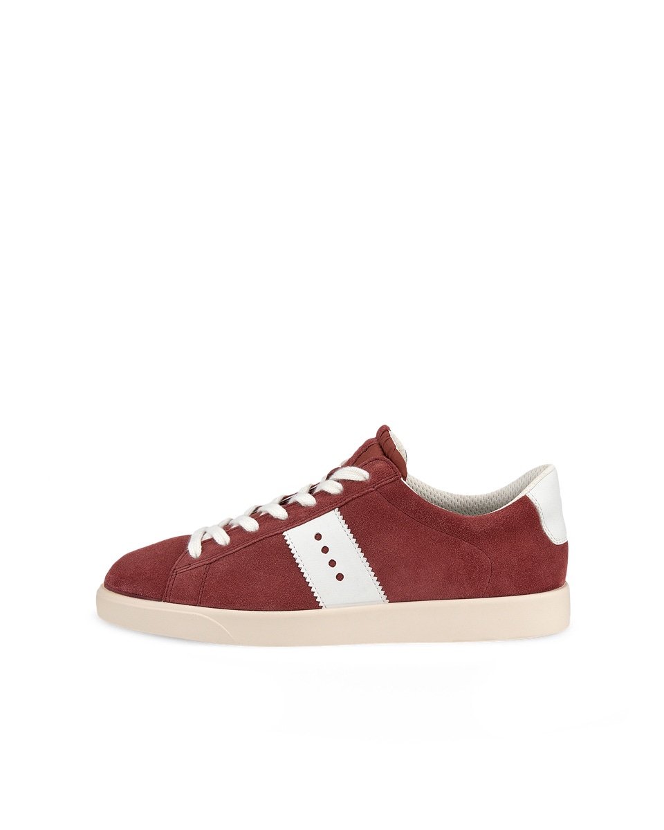 Women s ECCO Street Lite Nubuck Sneaker Red