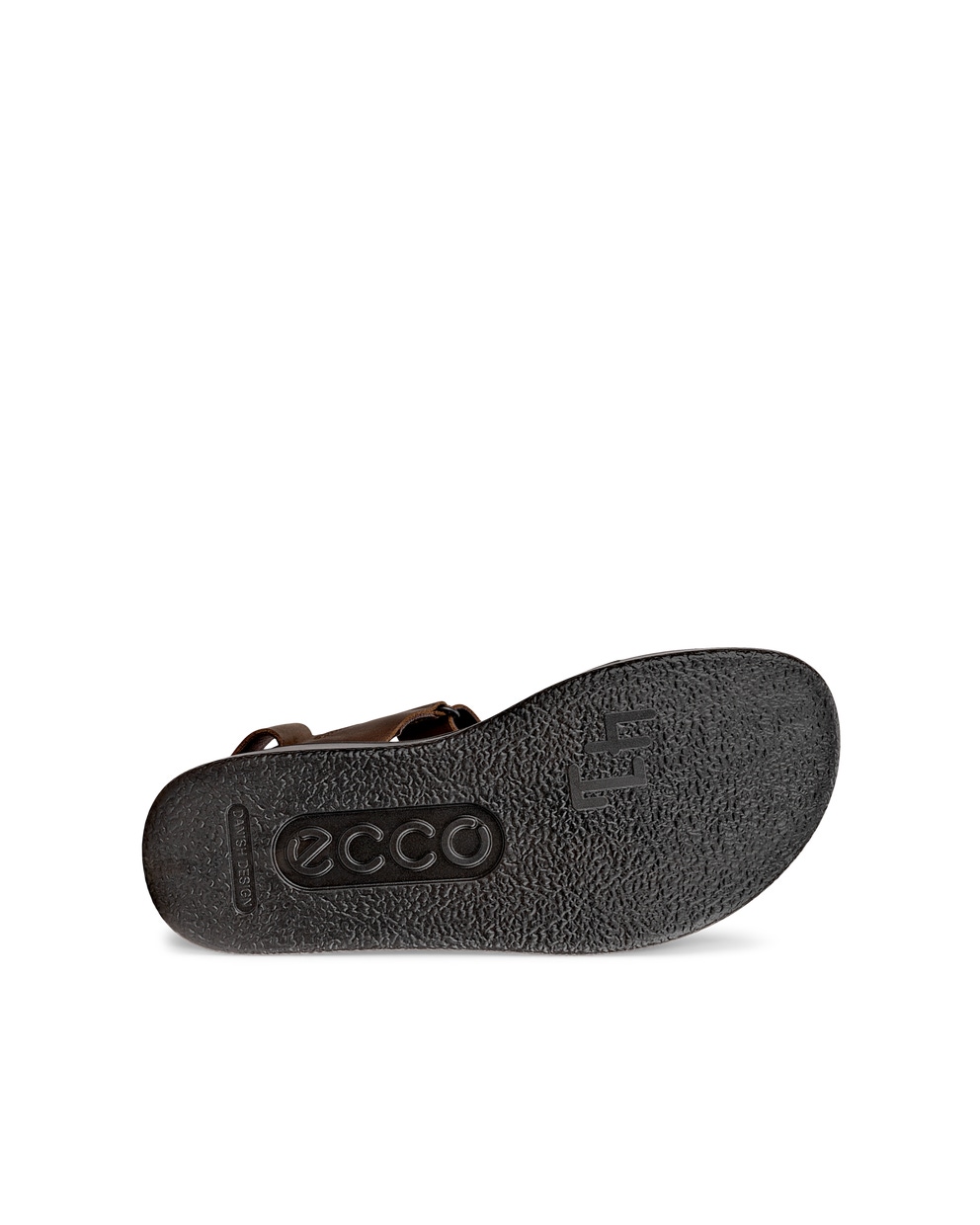 Men's ECCO® Flowt Nubuck Flat Sandal - Brown - Sole