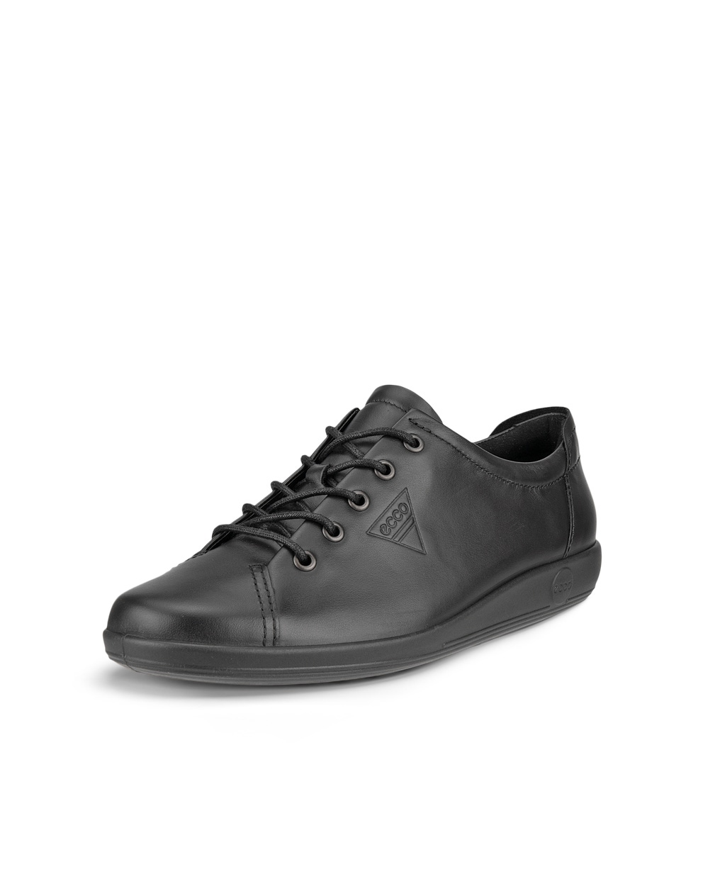 Women's ECCO® Soft 2.0 Leather Walking Shoe - Black - Main