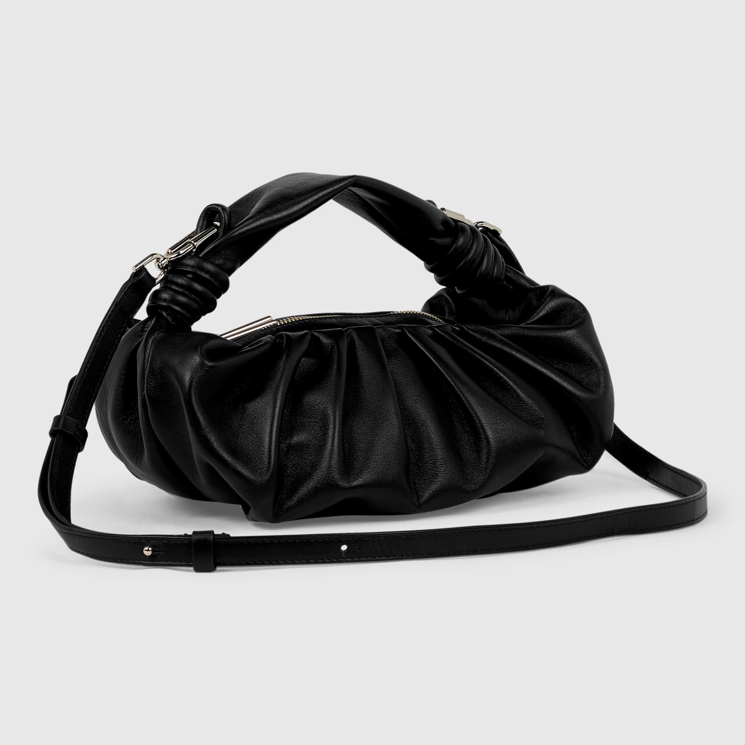 ECCO Scrunch Full Size レザーホーボーバッグ - ブラック - Main
