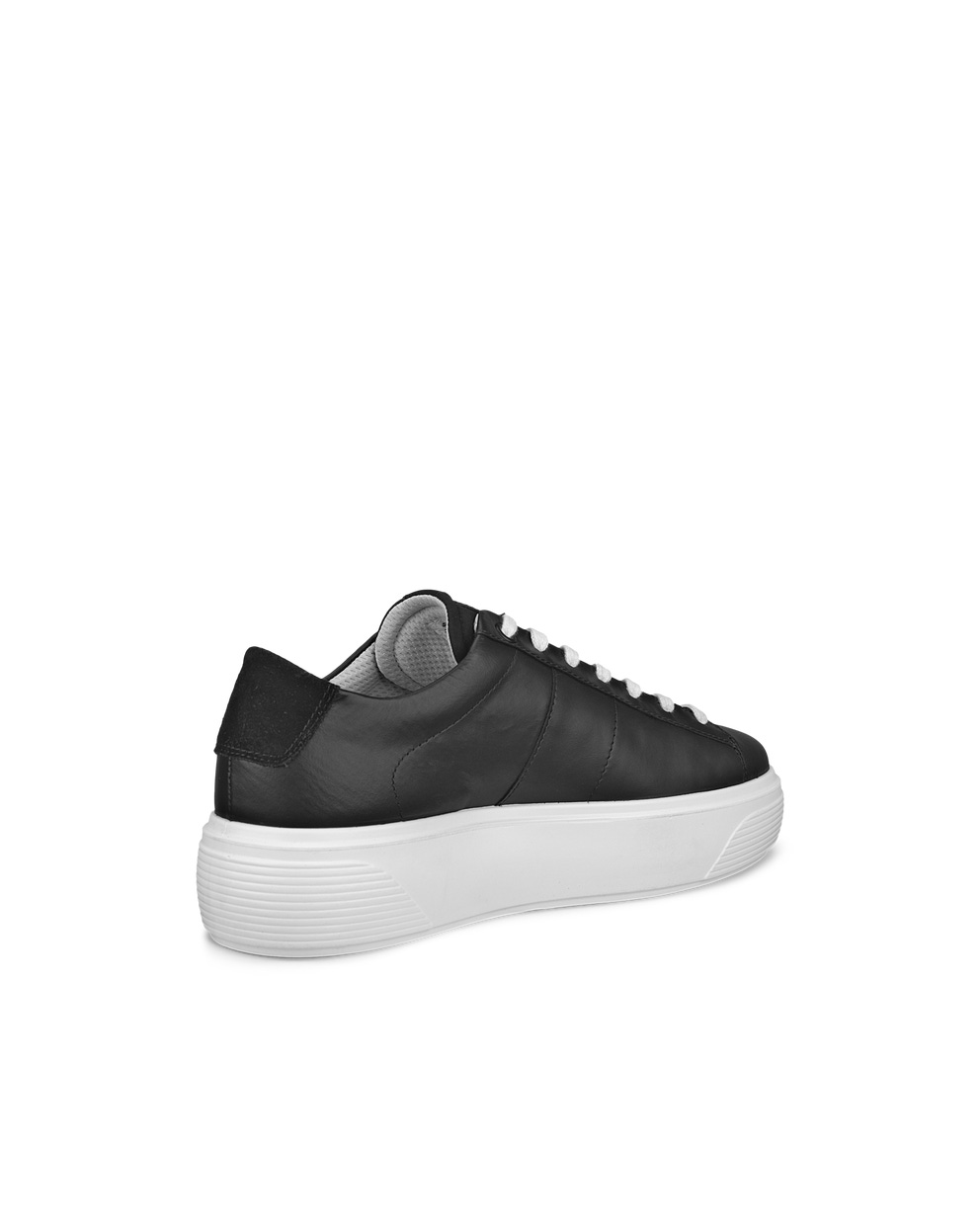 Women's ECCO® Street Platform Leather Sneaker - Black - Back