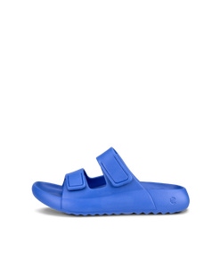 Unisex ECCO® Cozmo E Two-Strap Sandal - Blue - Outside