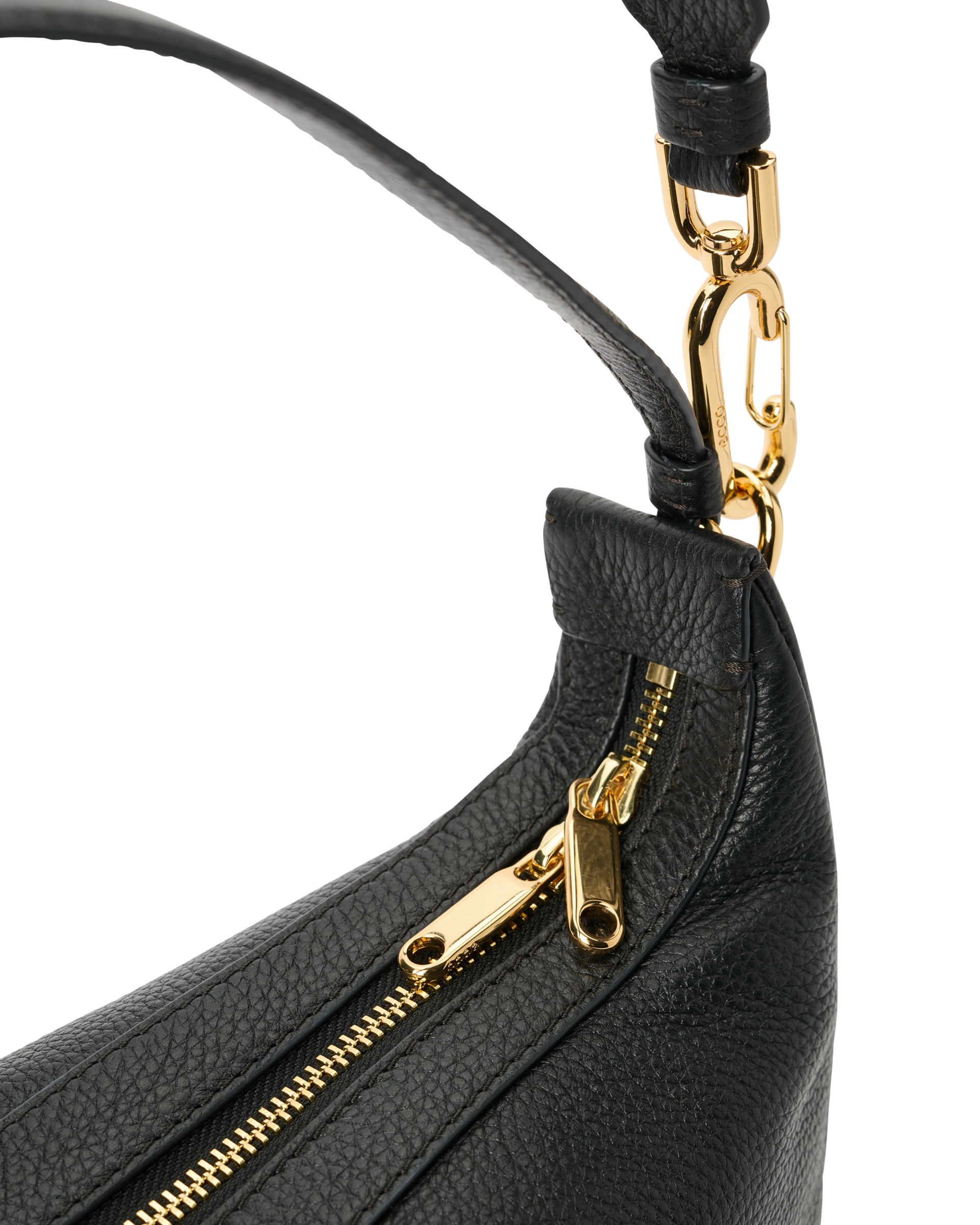 ECCO® Hobo kožna torba hobo - Crna - Detail-1