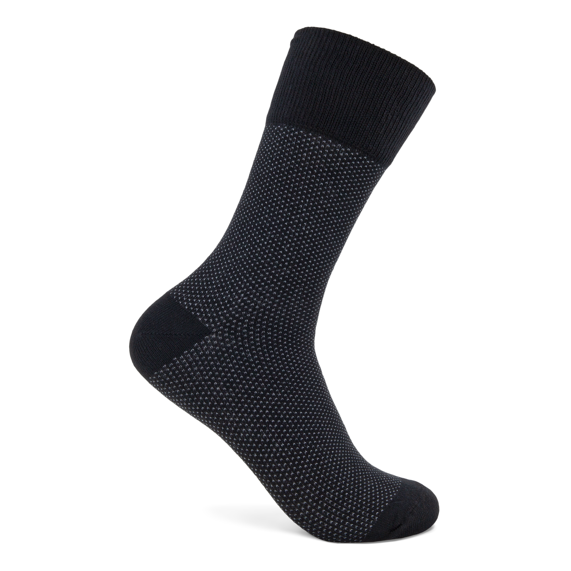 Men's ECCO® Classic Birdseye Low-Cut Socks - Black - Detail-1