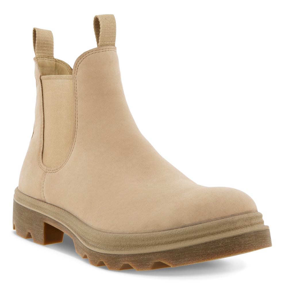 Women's ECCO® Grainer Nubuck Chelsea Boot - Beige - Main