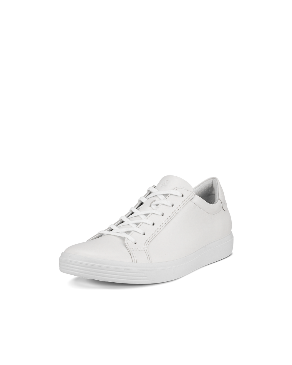 Women's ECCO® Soft Classic Leather Sneaker - White - Main