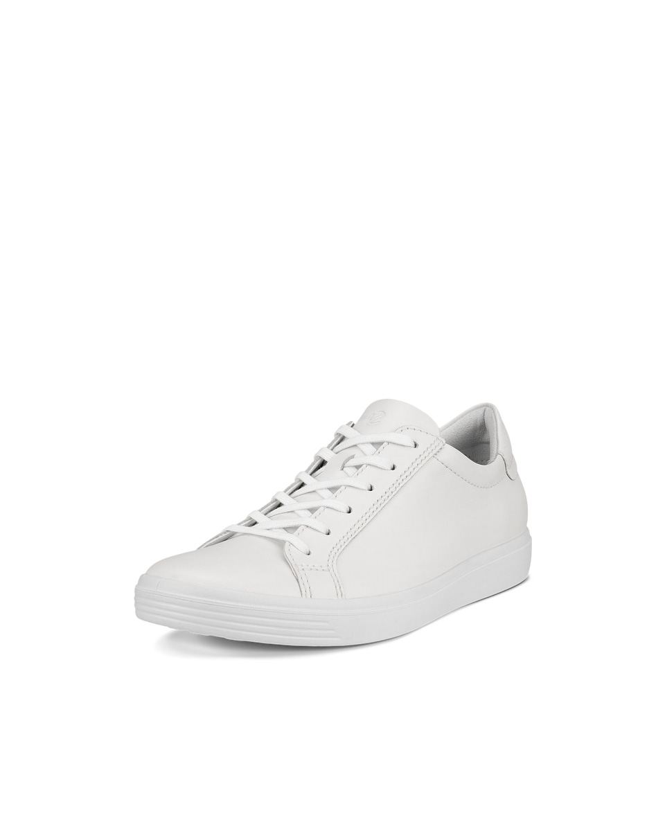 Women s ECCO Soft Classic Leather Sneaker White