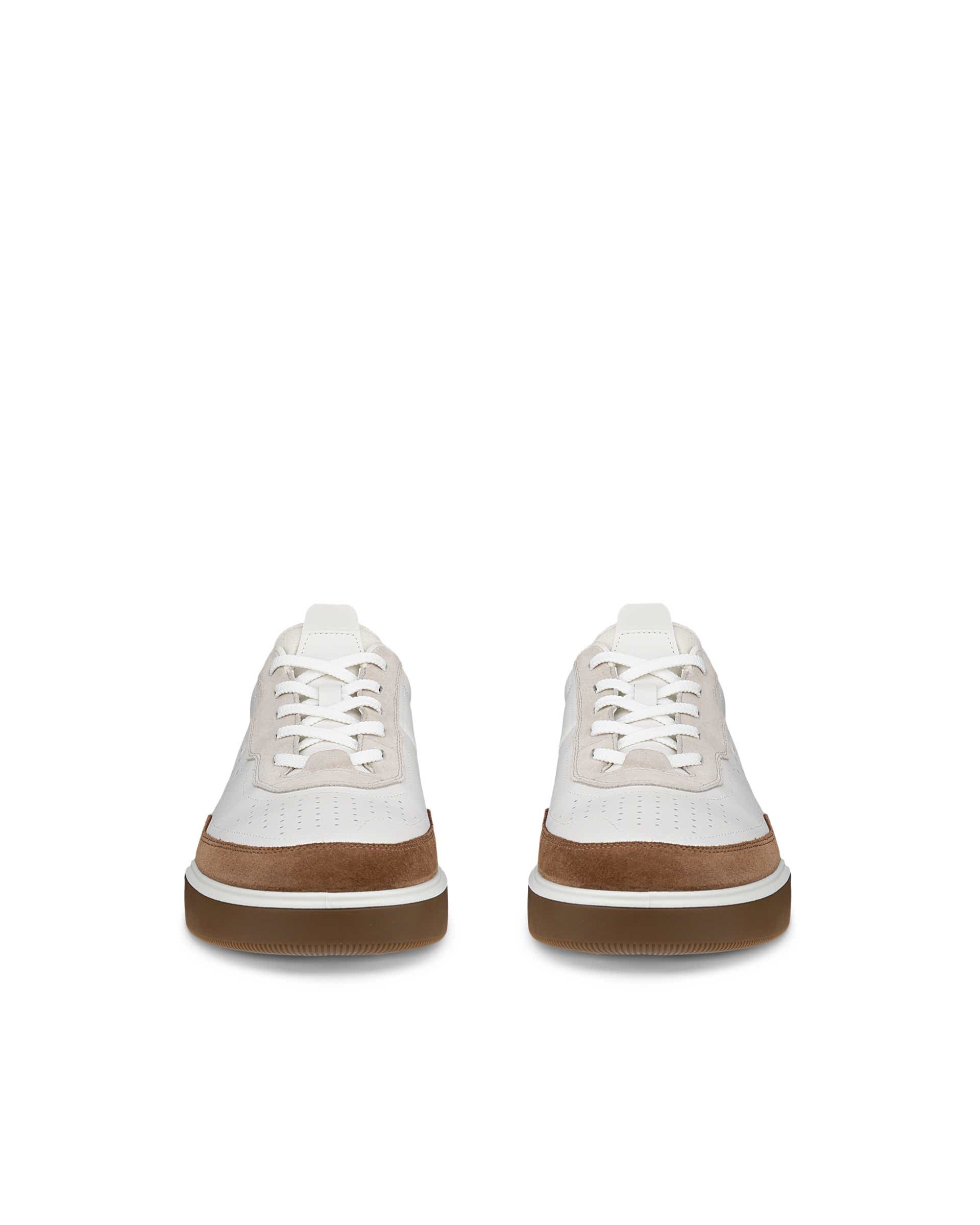 Pánske kožené tenisky ECCO® STREET COURT - Hnedá - Front pair