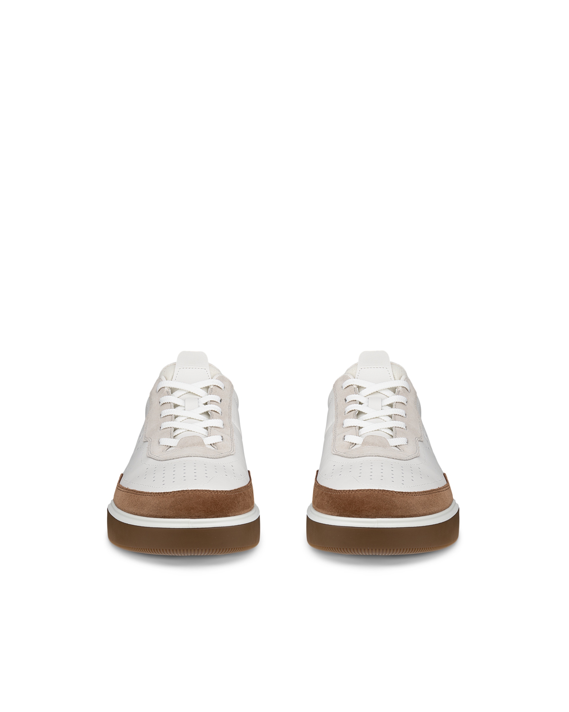 Pánske kožené tenisky ECCO® STREET COURT - Hnedá - Front pair