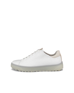 Women's ECCO® Golf Tray Leather Golf Shoe - White - Outside