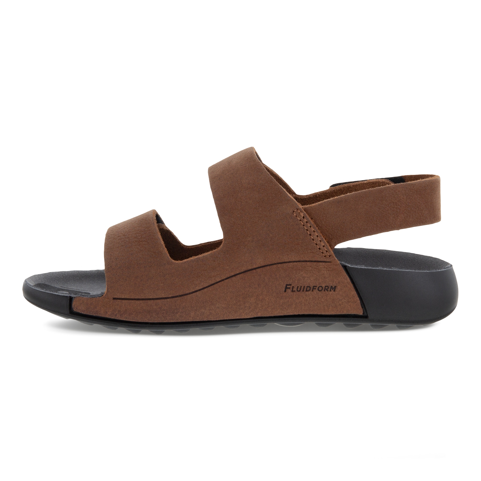 Kids' ECCO® Cozmo Nubuck Two Strap Sandal - Brown - Inside