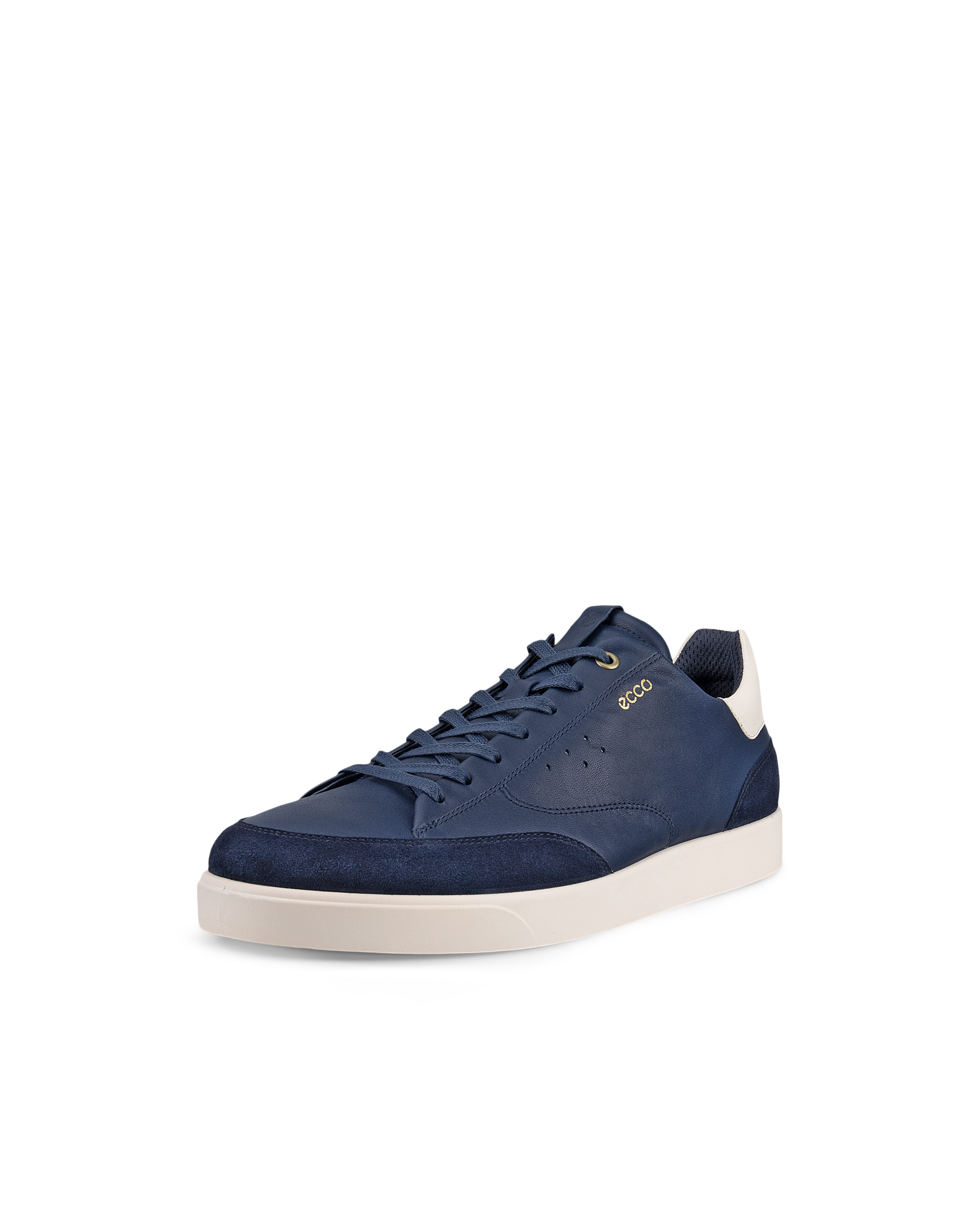 Men's ECCO® Street Lite Leather Sneaker - Blue - Main