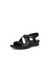 Women's ECCO® Felicia Leather Wedge Sandal - Black - Main