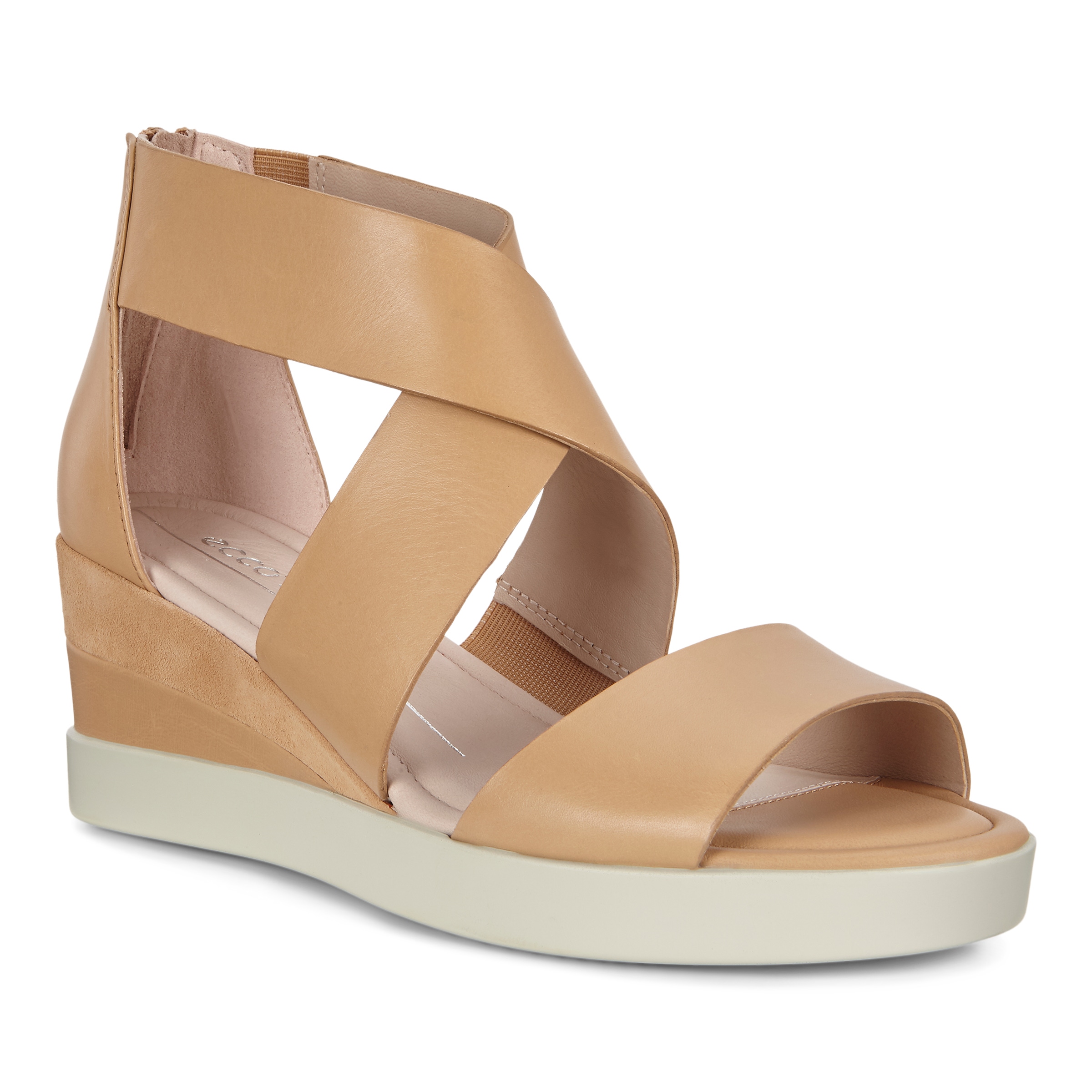 ECCO Shape Wedge Plateau Women's Sandals - Brown - Main